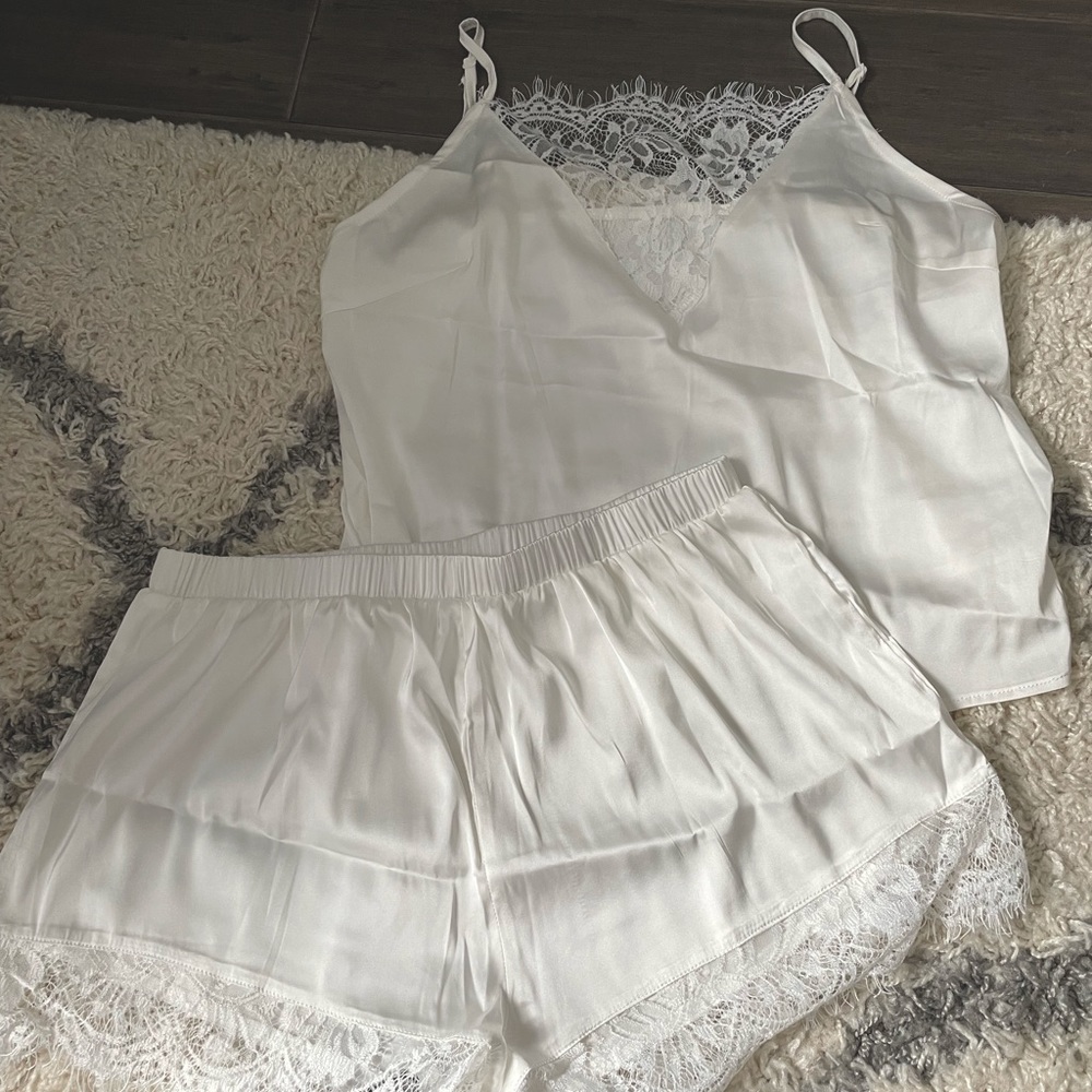 White BRIDE pajama set